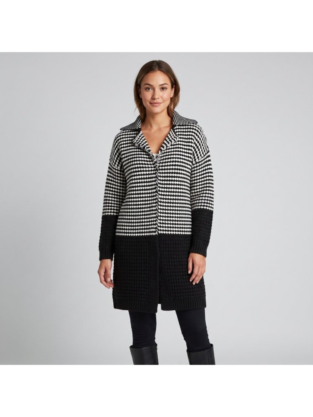 Dex Women's Long Chunky Knit Duster Cardigan Sweater in size Small